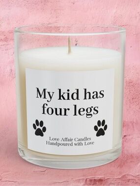 Handmade Soy Wax Candle for Pet Parents, Dogs, Cats